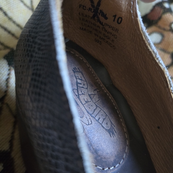 FREEBIRD Randi Reptile Snake Pewter Gray Heeled Leather Shoes - Size 10 NEW FIRM - Picture 12 of 15